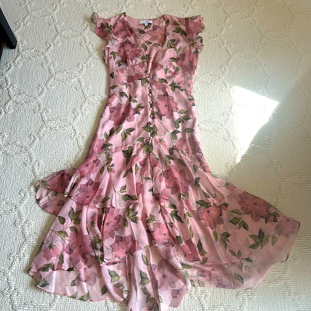 Intermix Floral Printed Silk Dress